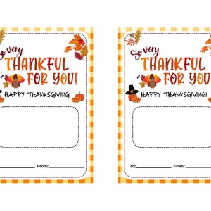 So Very Thankful For You Gift Card Holder, Thanksgiving Teacher Appreciation Card Holder - Printable Fall Friendsgiving Fall Canva template