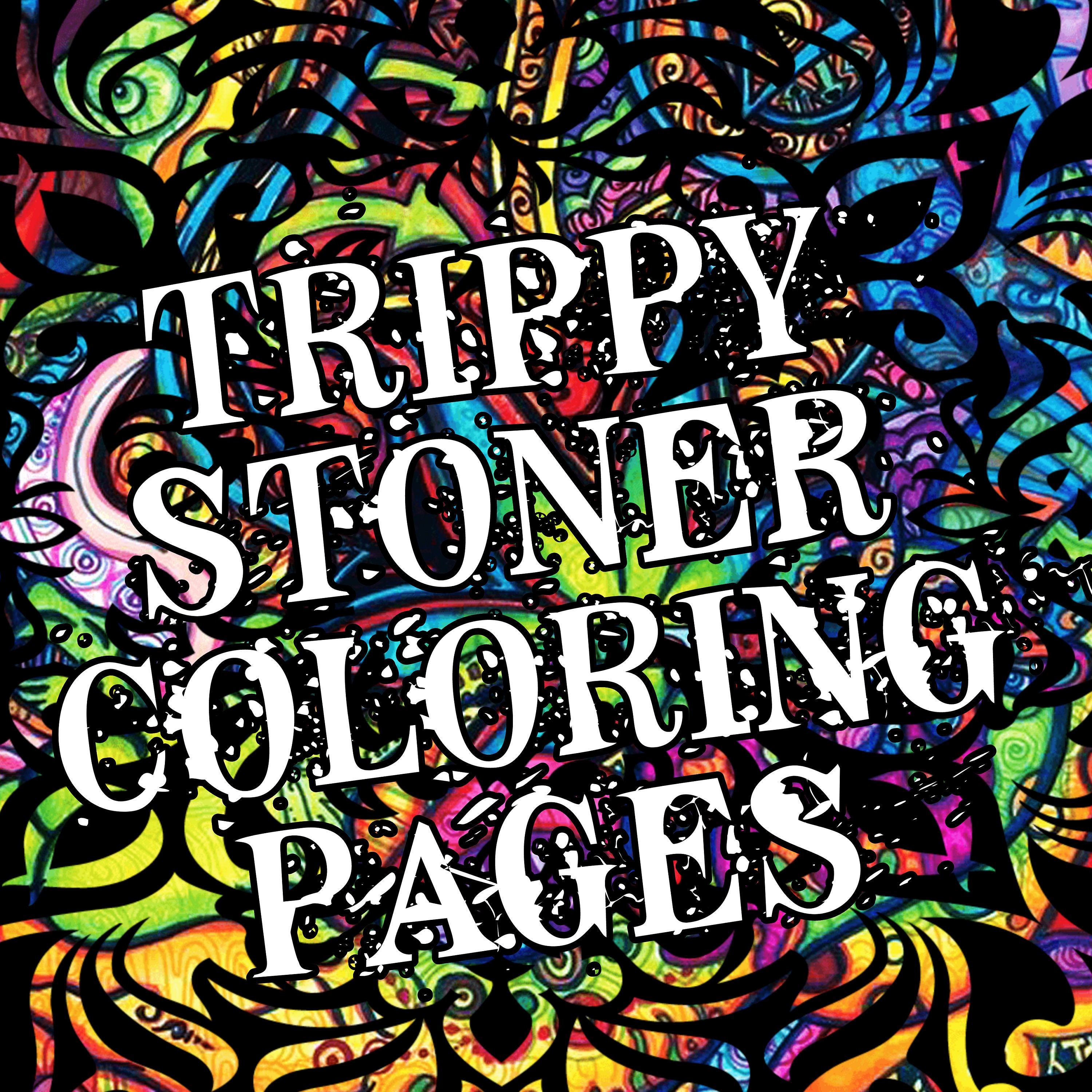 Trippy Stoner Coloring Pages Book 2 PRINTABLE PDF with | Etsy
