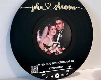 Vinyl Record Anniversary Gift | Friendship Gift | Wedding Gifts | Anniversary Gifts | Couples Gift | Personalize Vinyl Record with photo |