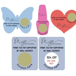 Cartes d'affaires personnalisées à gratter | Cartes à gratter | Cartes à gratter Party | Cartes à gratter pour salon