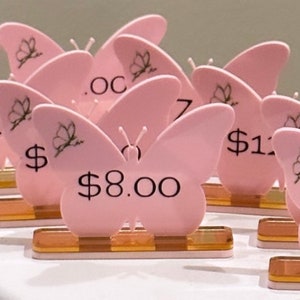 Customizable Price Sign: Pop-Up Shop Vendor Display (3 Inch)