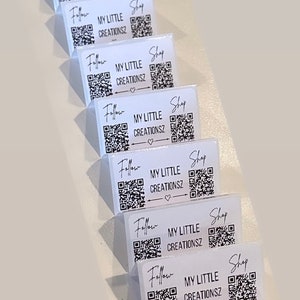 Solo en blanco y negro Etiquetas adhesivas: código QR (50 etiquetas adhesivas) / Etiquetas para pequeñas empresas / A prueba de agua / Etiquetas adhesivas comerciales / Etiquetas de precios