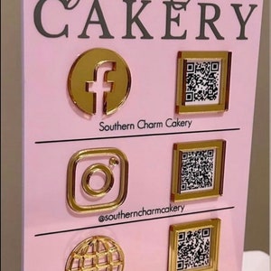 3 QR Code Sign| Social Media Signs | Payment Signs | Business Signs
