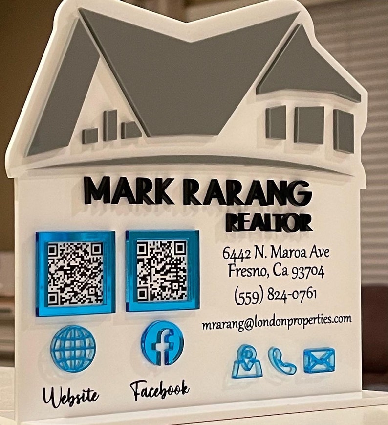 Customized QR Code Sign Social Media Signs Realtor QR Code Etsy