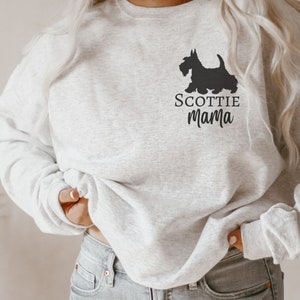 Scottie Dog Mom Sweatshirt, Scottish Terrier Shirt, Scottie Dog Shirt, Scottie Shirt, Scottie Gift, Scottish Terrier Gift, Scottish Dog Gift