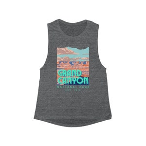 GRAND CANYON Tank Top, National Park Shirts, Grand Canyon Muscle Tee, Arizona Tank Tops for Women, Retro Shirt, Vintage Travel, RV Shirt image 4