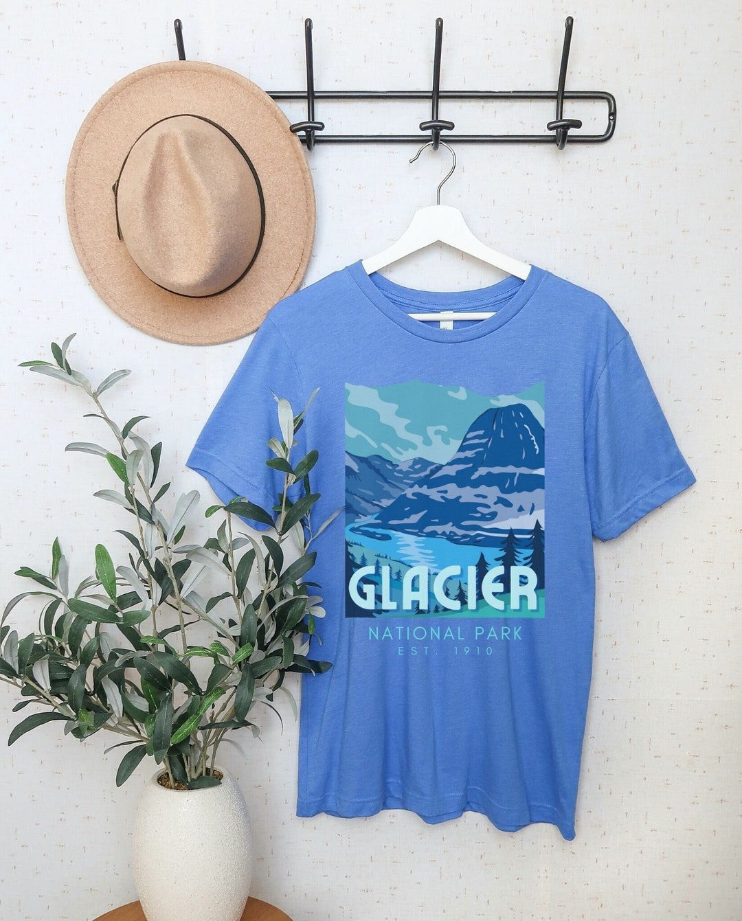 Glacier National Park Shirt, Vintage Shirt, Retro Shirt, Camp Shirt