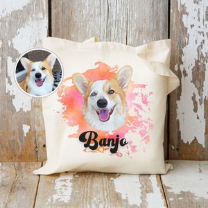 Custom Pet Tote Bag, Custom Dog Tote Bag, Tote Bag for Dog, Tote Bag for Cat - Personalized Canvas Tote Custom Dog Lover Gift, Pet Handbag