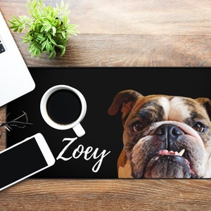 Custom Pet Mouse Pad with Your Dog's Face in Cartoon, Desk Pad Gaming Mouse Pad, Personalized Gifts for Back to School Home Office Decor