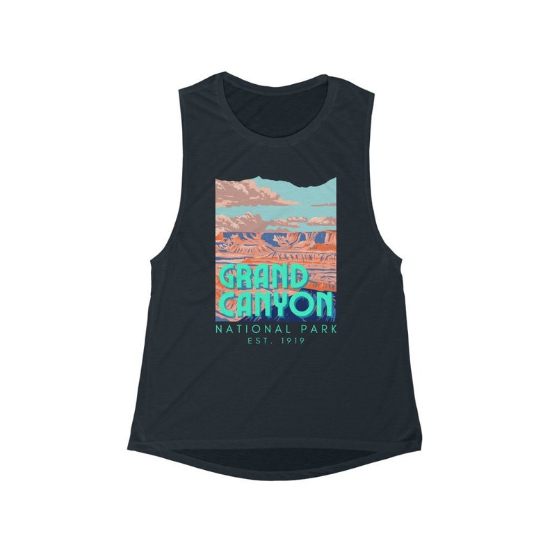 GRAND CANYON Tank Top, National Park Shirts, Grand Canyon Muscle Tee, Arizona Tank Tops for Women, Retro Shirt, Vintage Travel, RV Shirt image 5