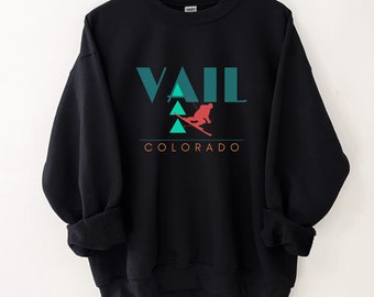 Vail Unisex Crewneck Sweatshirt, Retro Vintage 90s Style, Vail Ski Crewneck, Vail Ski Resort, Vail Sweater, Vail Colorado