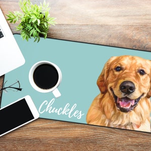 Custom Pet Mouse Pad with Your Dog's Face into a Portrait Desk Pad Gaming Mouse Pad, Personalized Gifts for Back to School Home Office Decor
