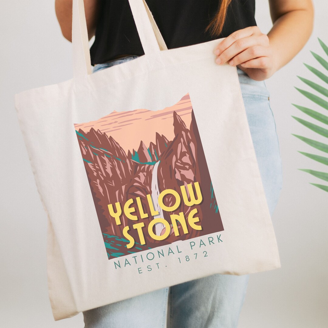 Yellowstone Tote Bag, Yellowstone National Park, Canvas Tote Bag, Tote