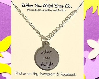 CHOORO Tangled Quote Bracelet at Last I See The Light Rapunzel Inspired Jewelry Gift
