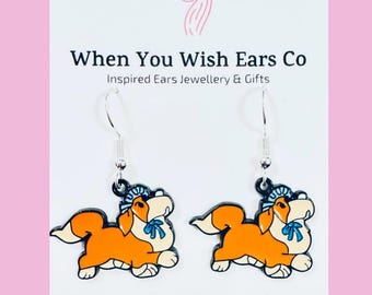 Nana Peter Pan earrings, Disney dog earrings, Peter Pan earrings, nana dog earrings
