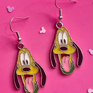 Pluto Geïnspireerd bengelen oorbellen, pluto oorbellen, pluto hond oorbellen, Disney hond oorbellen, Mickey oorbellen, Mickey hond oorbellen
