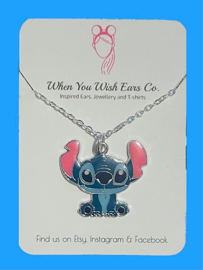 STITCH Necklace NEW Disney Alien Experiment 626 Blue LILO Friend (large)