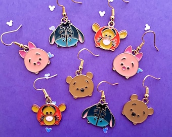 Winnie the Pooh earrings set, Winnie the Pooh earrings, piglet earrings, tigger earrings, eeyore earrings, Pooh earrings, Pooh bear earrings