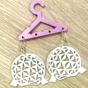 Epcot Large statement earrings, spaceship earth earrings, Epcot earrings, Epcot ball earrings, Epcot wear, Epcot gift