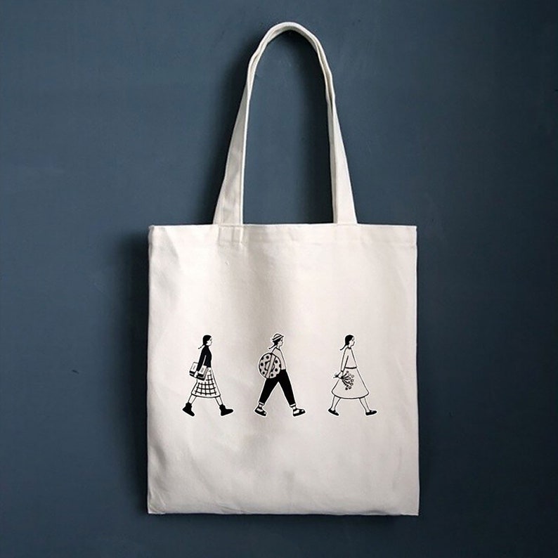 Cute Korean Style Canvas Bag Shopping Bag Tote Bag Casual Etsy