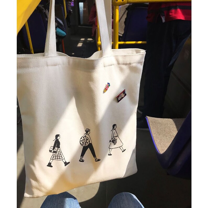 Cute Korean Style Canvas Bag Shopping Bag Tote Bag Casual Etsy