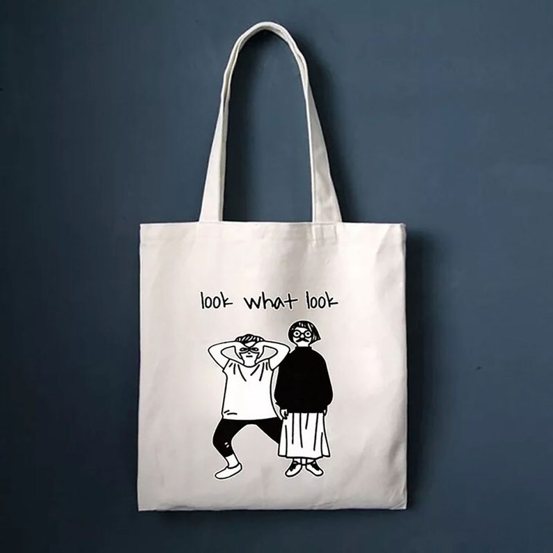 Cute Korean Style Canvas Bag Shopping Bag Tote Bag Casual Etsy