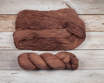 Milk Chocolate || Brown Pale Tonal Hand Dyed Yarn || 100g DK Merino Wool