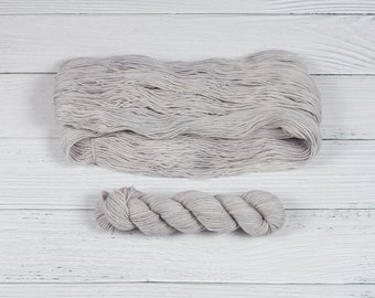 Silver Lining || Pale Grey Tonal Hand Dyed Yarn || 100g Worsted, Bulky Highland Peruvian Wool