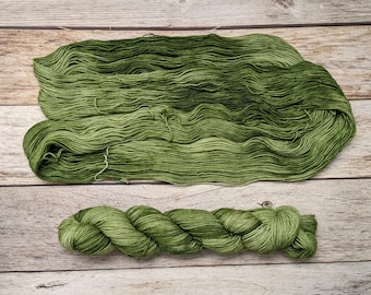 Sage || Green Tonal Hand Dyed Yarn || 50g Fingering / 100g DK 75/25 SW Merino Wool + Nylon, 100g Worsted SW Merino Wool