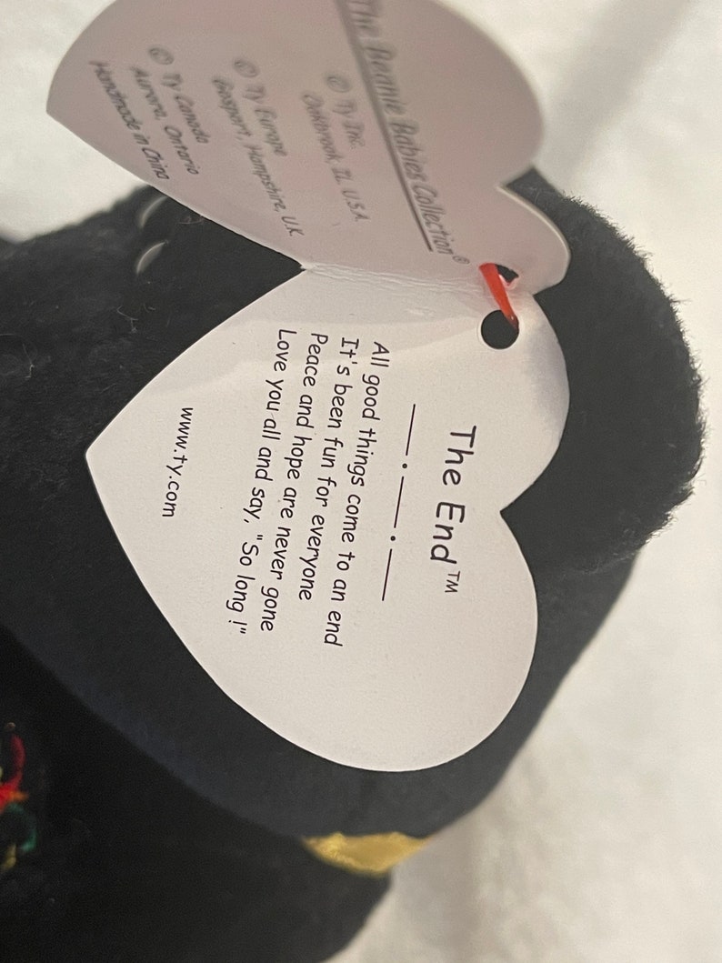 Ty Beanie Baby the End RARE Errors Etsy