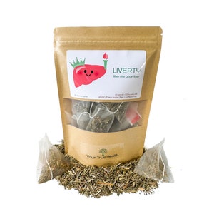 Liverty - Liver Support and Detox Tea - ORGANIC Temple Tea Bags - Liver Cleanse /// bedstraw - agrimony - sweet woodruff