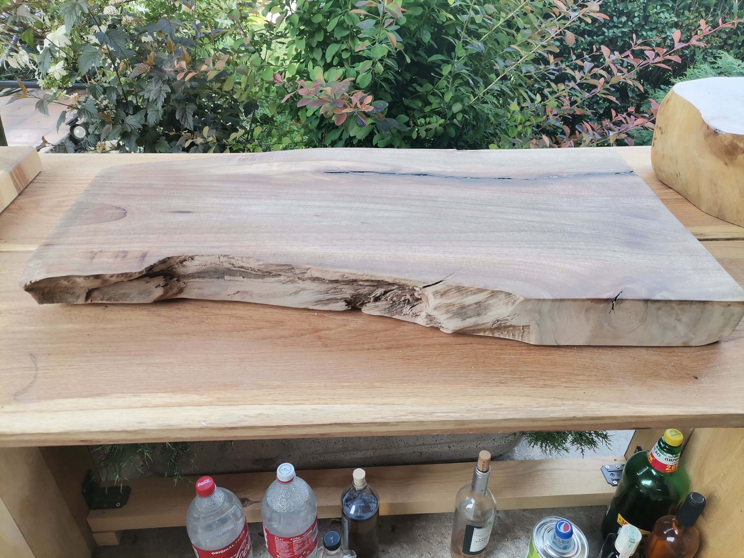 24 Dry walnut raw live edge tree slab tabletop rustic Etsy