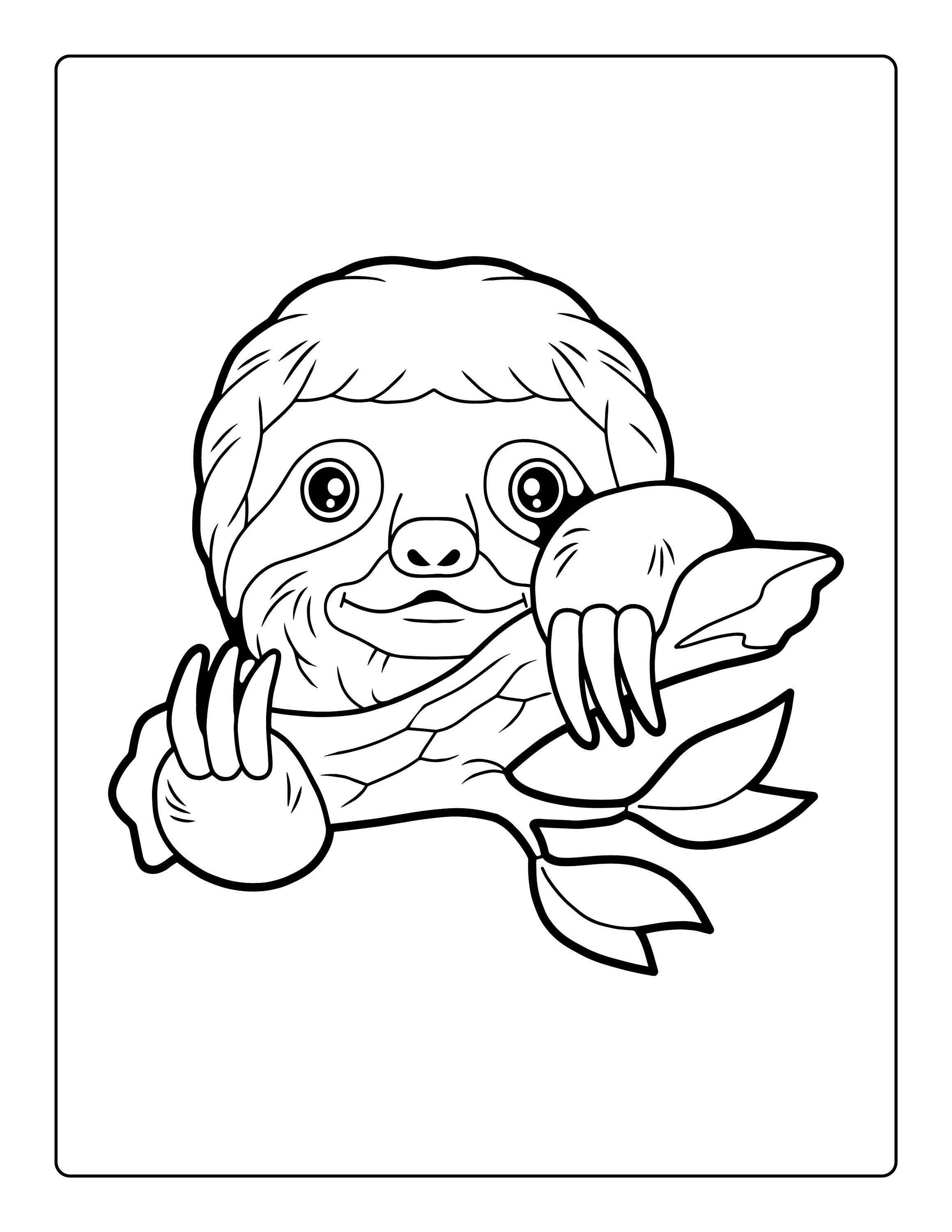 Free Printable Sloth Coloring Pages! ⋆ The Hollydog Blog