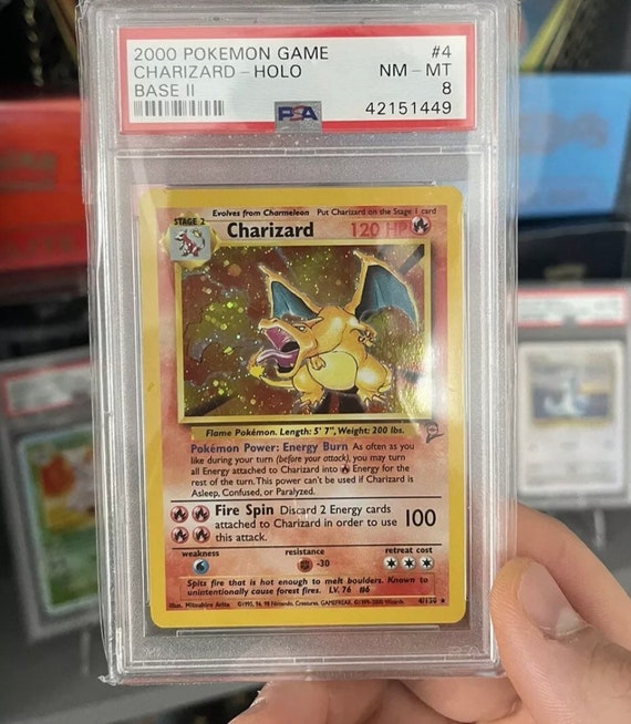 Charizard Bs2 PSA8! NM - Etsy