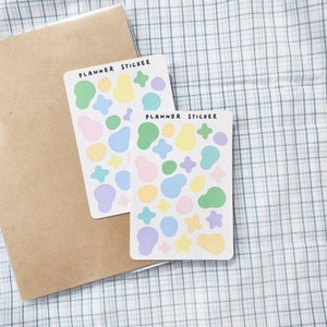 Pastel Polco Deco Sticker Sheet, Rainbow Polco Sticke for bujo, planner, kpop toploader deco, scrapbook, greeting cards