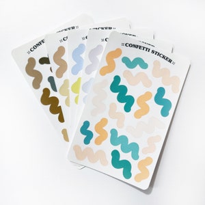 Pastel Confetti Deco Sticker Sheet // Cute Kpop Polco Deco sticker for toploader, photocard, planner or scrapbook