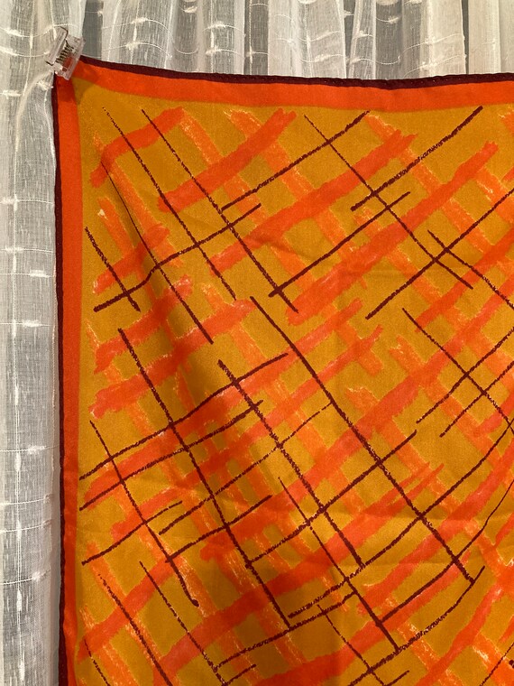 Foulard Vintage Vera Neumann - Orange Multicolore - Écharpe, Tour De Cou, Bandana - Occasion
