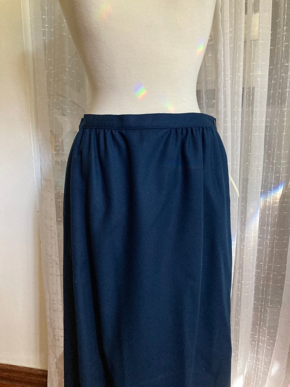 Pendleton Wool Skirt//Size 14//Blue Wool//Maxi Wo… - image 2