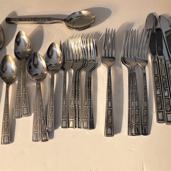 Silverware Set With Leaves Etsy