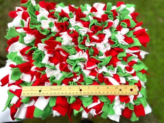 LARGE CHRISTMAS Snuffle Mat for Dogs Red Yellow Green Dog Enrichment Mat Treat Mat Rooting Rug Foraging Fleece Snuffle Mat Etsy