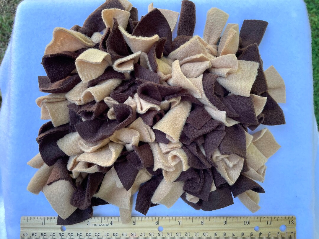 Small Brown and Tan Fleece Snuffle Mat - Dog Pet Enrichment Toy - Etsy