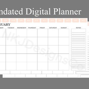 Undated Digital Calendar