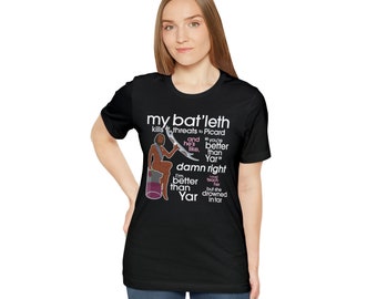 My Bat'leth Worf T-Shirt - Star Trek The Next Generation Humor Parody