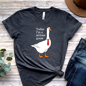 Today I'm A Serious Goose T Shirt, Silly Goose Shirt, Funny Shirt, Silly Goose Tee, Ironic Shirt, Preppy Clothes, Trendy Y2k