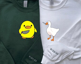 Custom Sleeve Duck + Goose with Knife Matching Set for couples - besties, Gift for her
