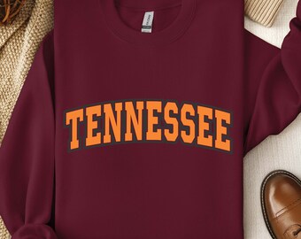 Vintage Tennessee Sweatshirt: Travel State Crewneck Hoodie