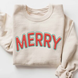 Christmas Sweatshirt, Merry Christmas Sweatshirt, Christmas Sweatshirt for Women, Cute Christmas Crewneck, Holiday Sweater, Christmas Gift