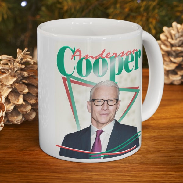 Anderson Cooper - CNN News Anchor - Broadcast Journalist - Ceramic Coffee Mug - 11oz Tea Cup