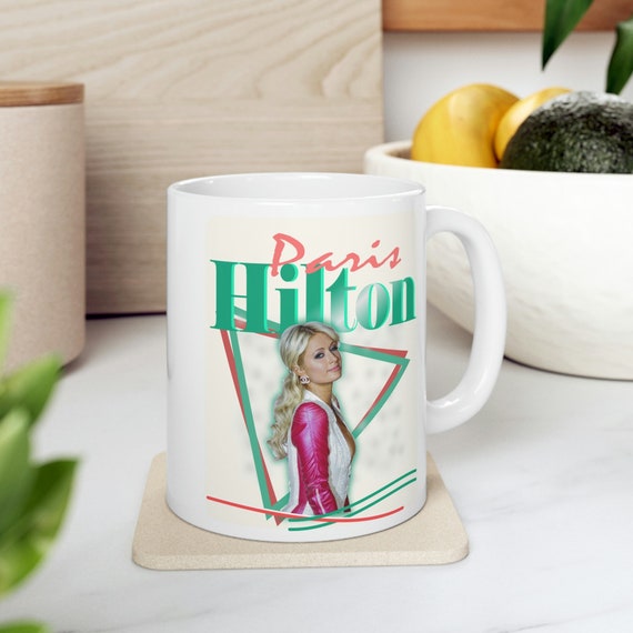 Paris Hilton Retro 80s Inspired Ceramic Coffee Mug 11oz Tea Cup 