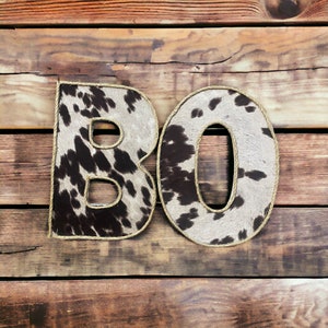 Cowhide Wooden Letter, Western Decor, Farmhouse Letters Decor, Wedding ...